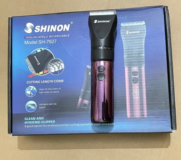 Shinon SH 7627 Hair trimmer Digital Display Hair clipper hair cutting machine - Image 2