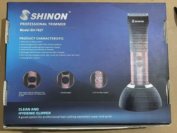 Shinon SH 7627 Hair trimmer Digital Display Hair clipper hair cutting machine - Image 4