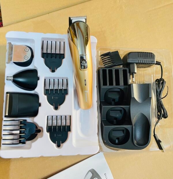 Shinon SH 1712 8 in 1 Hair trimmer clipper shaver grooming kit multifunctional hair cutting machine - Image 2