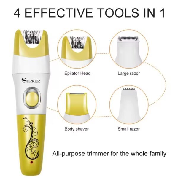 Surker Electric Hair Trimmer 4 in 1 Electric Epilator Women Rechargeable Mini Hair Clippers Men Shaving Machine Trims Shaver - Image 2