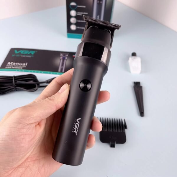 Original VGR V 987 Hair Trimmer Professional Digital Display Turbo function Zero Cutting Cordless Pro Self Haircut Hair Clipper Stainless steel & Ceramic Blade - Image 7